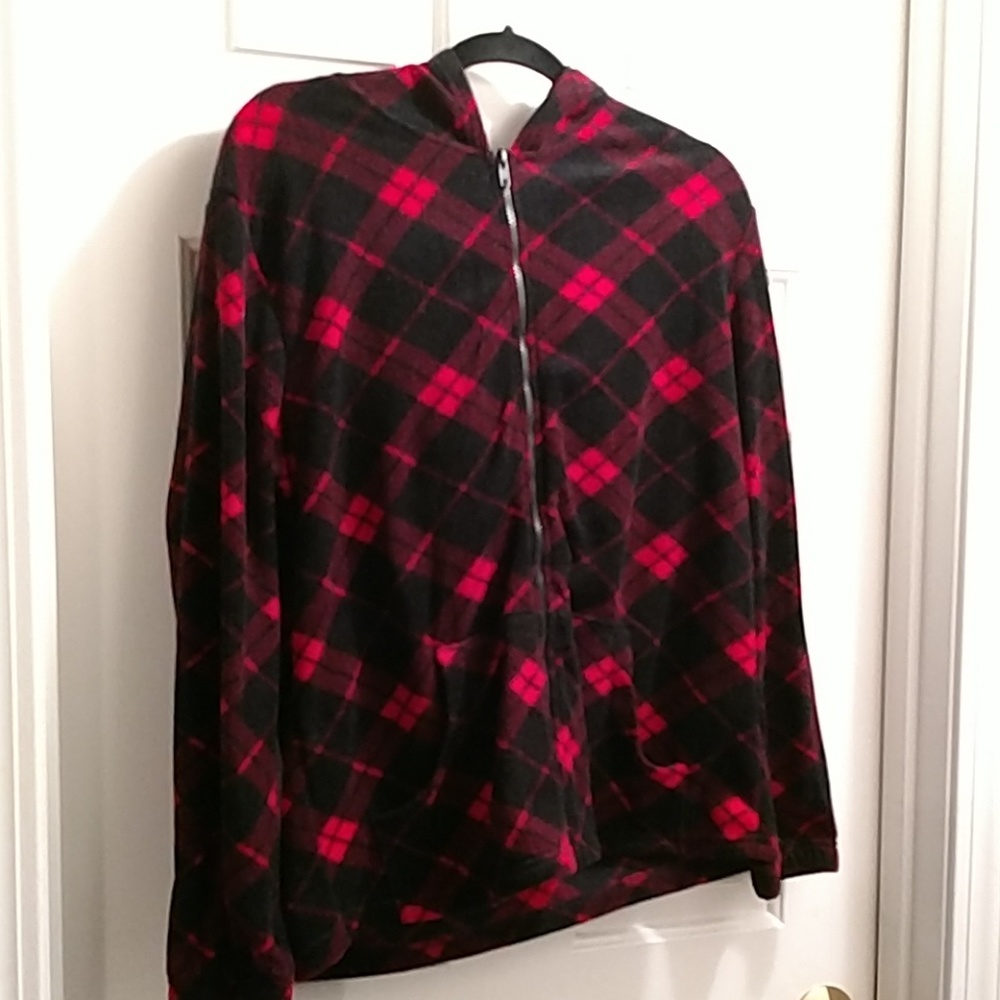 Hooded removable scarf jacket medium